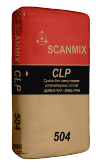 Штукатурка цементно-вапняна 504 SCANMIX CLP 25 кг